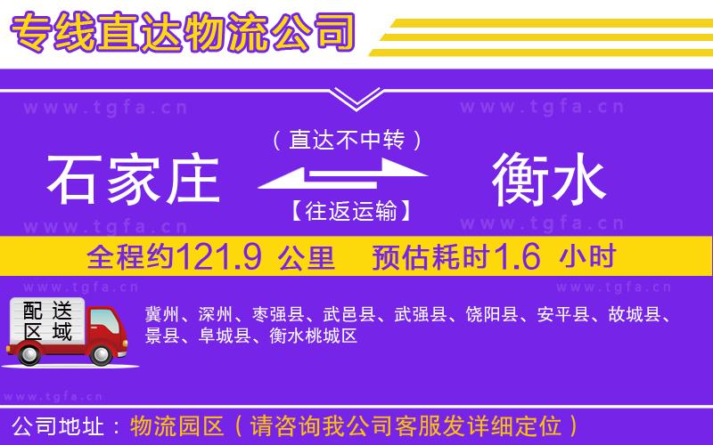 石家莊到衡水物流公司