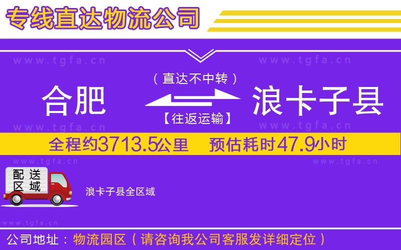 合肥到浪卡子縣物流公司