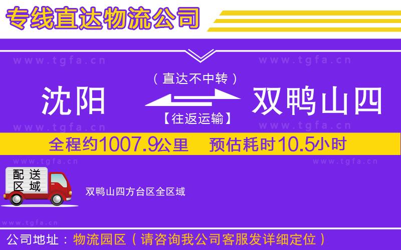 沈陽到雙鴨山四方臺區(qū)物流公司