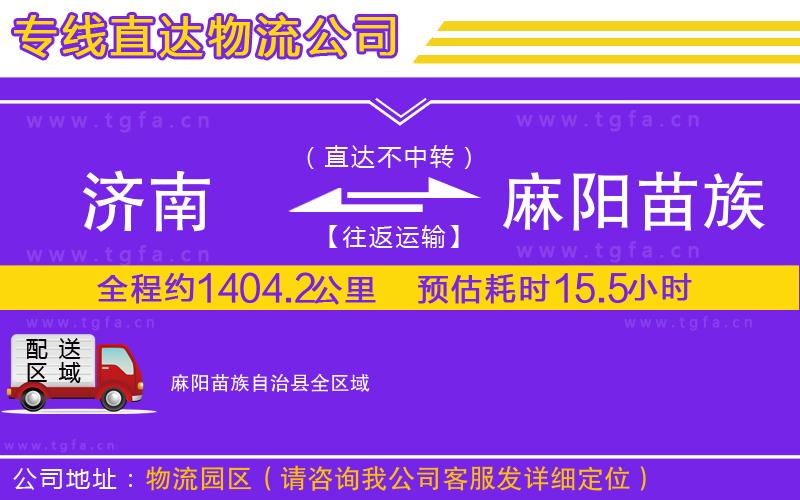 濟(jì)南到麻陽(yáng)苗族自治縣物流公司