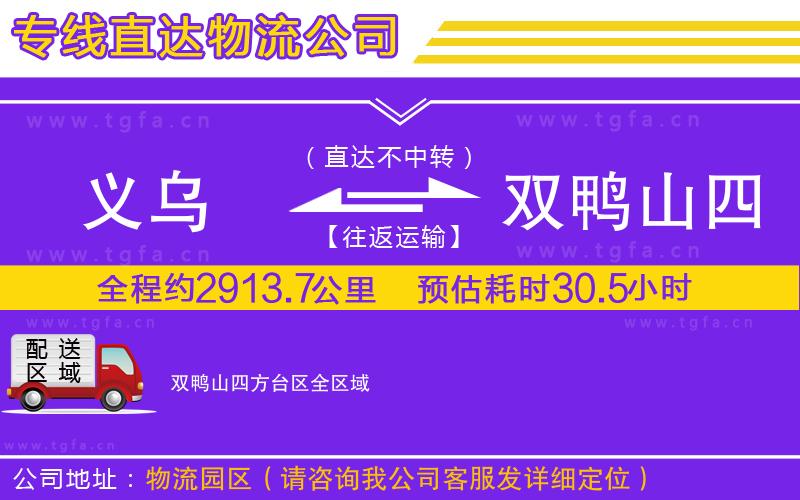 義烏到雙鴨山四方臺區(qū)物流公司